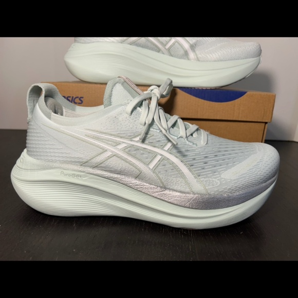 Asics Other - ASICS Gel-Nimbus 27 Running Shoes Sneakers Pure Aqua/White Mens 9